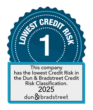 Dun Bradstreet alhaisin riskiluokka 1 logo
